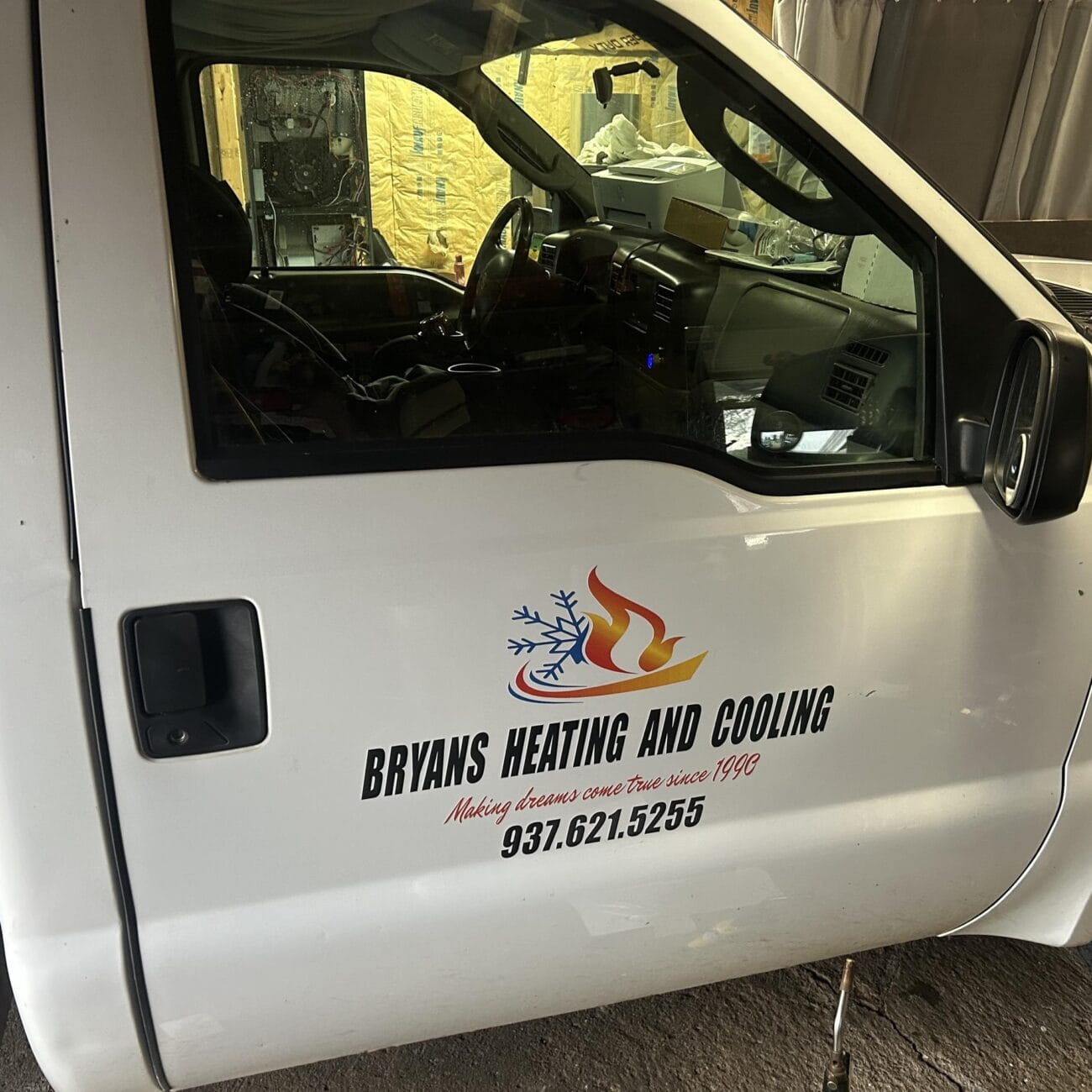 White truck door with 